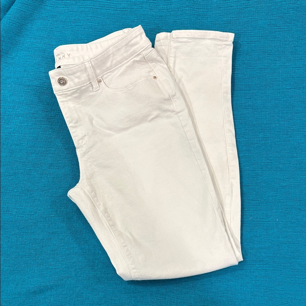 White House Black Market Women's White Skinny Jeans